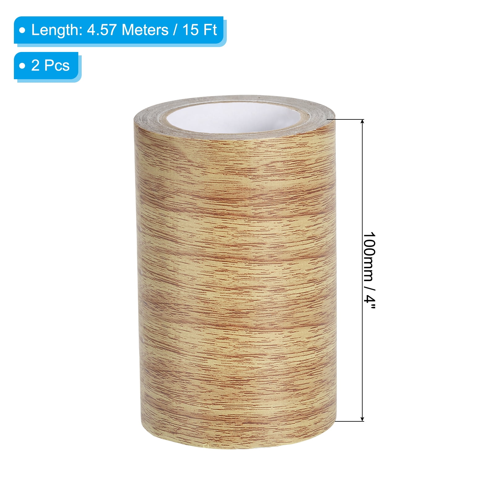 Unique Bargains Wood Grain Repair Tape Self Adhesive Realistic Patch Brown Oak