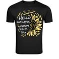 thumbnail image 1 of Hello Summer Sunflower Cute Positive Floral Summer Style Unisex T-Shirt Z4380, S-5XL, 1 of 4