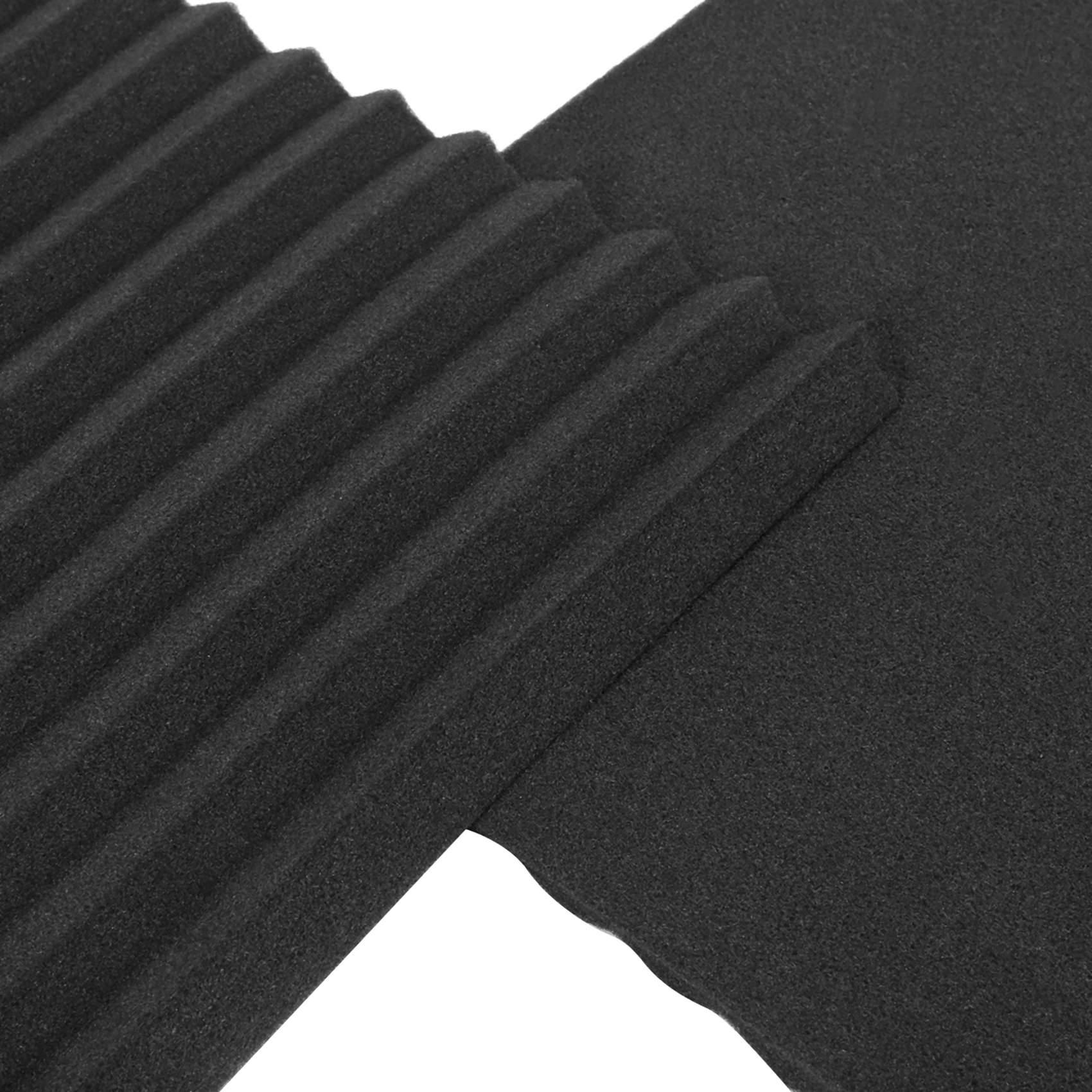 36 Pcs Black Acoustic Panels Soundproofing Foam Acoustic Tiles Studio Foam Sound Wedges 2.5 x 30 x 30cm