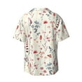 thumbnail image 5 of Salouo Wildflower Watercolor 3 Pattern Cuban Collar Shirts for Men Button-Down Shirt Men's Short Sleeve Shirts Hawaiian Shirts Casual Shirts -Medium, 5 of 6