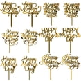 thumbnail image 6 of 12 Pack Acrylic Gold Mother's Day Cake Topper for Birthday Mother's Day Party Cake Decorations, 6 of 10