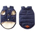 thumbnail image 5 of Azul Talla M en abrigos de invierno para perros ropa chaqueta para perros abrigo cálido forrado de invierno Bulldog francés Pug ropa para perros chaleco, 5 of 5