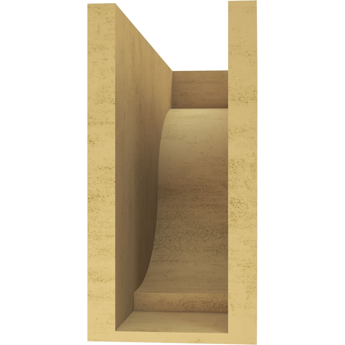 6"W x 18"D x 12"H Classic Van Buren Rough Cedar Woodgrain TimberThane Corbel, Primed Tan