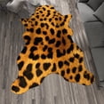 thumbnail image 2 of Dreammotif Decoupe Orange Zebra Skin Modern Area Rug for Living Room - 4 x 6 ft Machine Washable, Thin, Non Slip Backing Carpet, 2 of 8