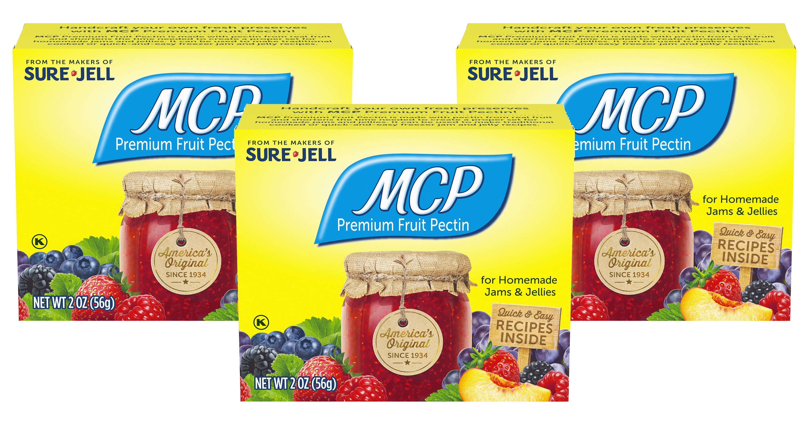 (3Pack) Sure Jell MCP Premium Fruit Pectin box, 2 oz