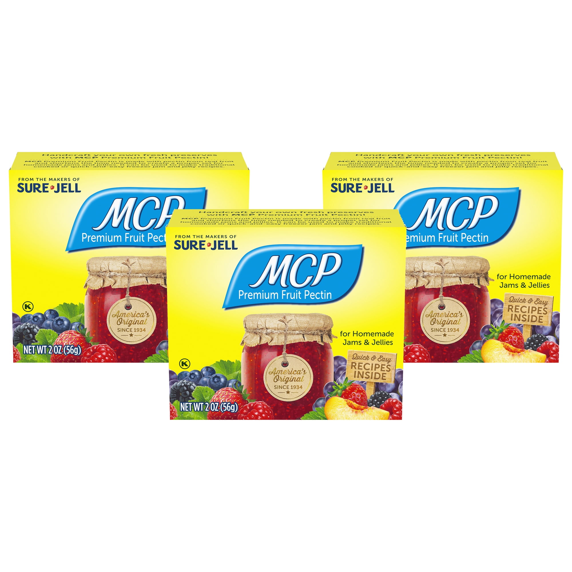 (3-Pack) Sure Jell MCP Premium Fruit Pectin box, 2 oz