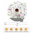 thumbnail image 6 of 13 Inch Round Placemats Set of 4, Easter Non Slip Heat Insulation PP Table Mats, Spring Watercolor Bunny Eggs Flower Black Plaid Washable Place Mats for Kitchen Dining Party Table Decor, 6 of 7