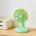 thumbnail image 4 of Portable Fan Round Base Rechargeable Desktop Mini Fan for Outdoor Travel Gift, 4 of 6