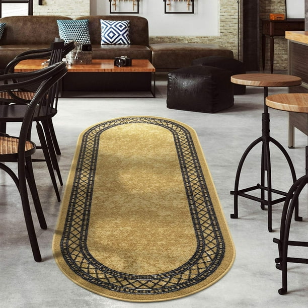 Antep Rugs Alfombras Oriental Traditional 3x5 Non-Skid (Non-Slip) Low  Profile Pile Rubber Backing Indoor Area Rugs (Green, 3' x 5')