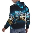 thumbnail image 6 of Naloa Starry Sky Colorful Crocodile Men's Casual Hooded Collar Drawstring Hoodies Pullover Sweatshirts Casual Long Sleeve Shirts-3X-Large, 6 of 7