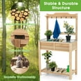 thumbnail image 6 of Spaco Outdoor Garden Potting Bench Table with Metal Top Open Shelf, Outdoor Patio Furniture Hardwood Potting Bench, 6 of 8