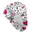 thumbnail image 5 of Fgvctg Valentine's Day One Size Scrub Caps For Women Long Hair Head Covering Love Heart Print Adjustable Tie Back Romantic Date Night Scrub Hats White, 5 of 5