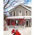 thumbnail image 5 of Garage Door Banner Cover 7 x 8 ft, Christmas Rustic Farmhouse Wreath Cow Red Wood Grain Design Christmas Garage Door Decorations Holiday Christmas Backdrop Decor for Winter New Year Xmas Party, 5 of 6