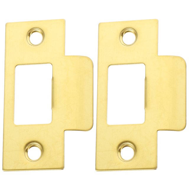 unbranded 2 Pcs Plaque de Frappe de Pêne Dormant Plaque de Couverture de Pêne Dormant en Acier Inoxydable Verrouillage Langue de Guidage Réparation de Porte
