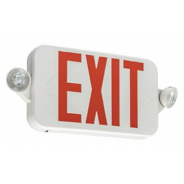 Lithonia Lighting Ecc R M6 Exit Sign With Emergency Lights 16 In W 7 1 4 In H Walmart Com Walmart Com