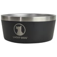thumbnail image 1 of Lucky Dog S'Adonne à l'Acier Inoxydable à Double Paroi Bol pour Chien, 64 Onces, Noir, 1 of 6