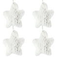 thumbnail image 3 of Northlight Faux Fur Plush Star Christmas Ornaments - 4.75" - White - Set of 4, 3 of 7