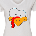 thumbnail image 4 of Inktastic Thanksgiving Goofball Turkey Face Women's V-Neck T-Shirt, 4 of 5