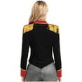 thumbnail image 4 of Doomiva Magician Costume Women Drum Major Uniform Circus Ringmaster Halloween Party Show Outfit Black M, 4 of 7