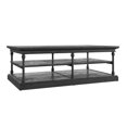 thumbnail image 5 of Weston Home Cabana Transitional Wood and Metal Rectangle Coffee Table, Black, 5 of 6