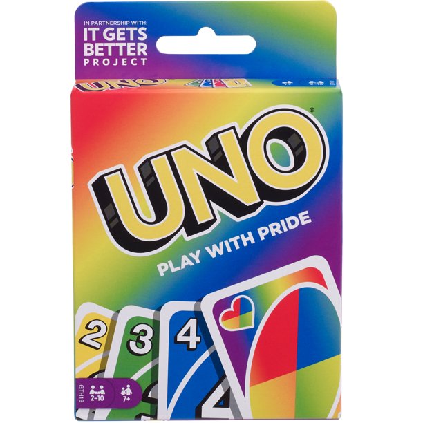 UNO Play With Pride Card Game for 7 Years Olds & Up
