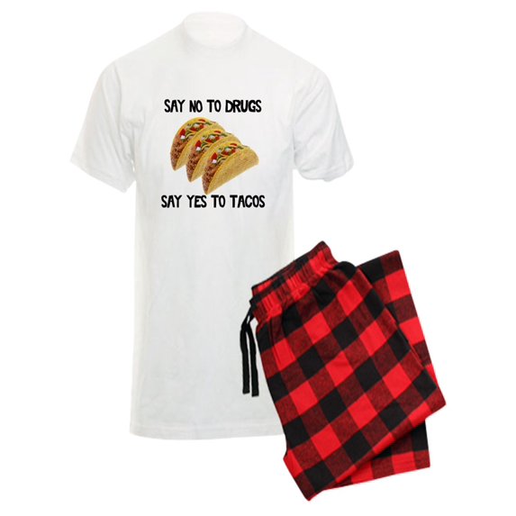 CafePress - Funny Drugs Tacos - Men's Light Pajamas