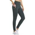 thumbnail image 4 of BALEAF Women's Fleece Lined Water Resistant Legging High Waisted Thermal Winter Hiking Running Tights Pockets Dark Grey Medium, 4 of 8