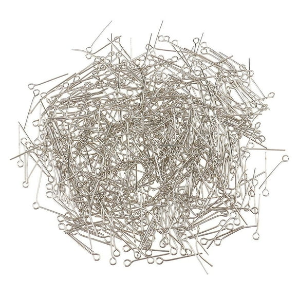 segolike 500 Pieces Eyepins Eye Pins Needles 20mm