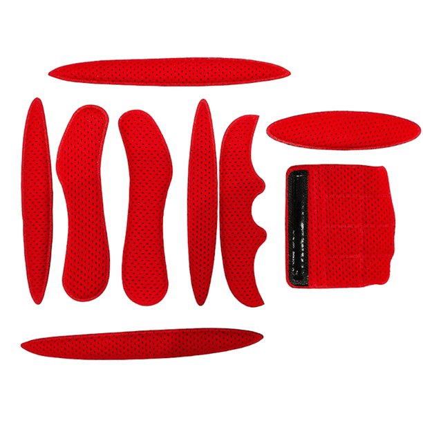 1 juego de almohadillas para pulir cascos, útil almohadilla de seguridad, aislante y refrescante, accesorio para cascos al aire libre (rojo)