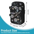 thumbnail image 7 of COEQINE Printed Crutch Bag Walking Cane Accesories Flower Dragonfly Black Forearm Crutch Organizer Pouch, Elbow Crutch Bag, 2 Pockets, Organize Daily Essentials, for Elderly, 7 of 7