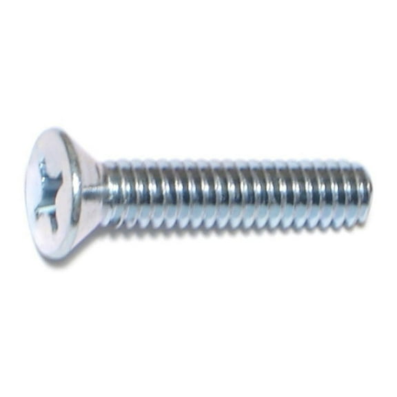 1/4"-20 x 1-1/4" Zinc Plated Steel Coarse Thread Phillips Flat Head Machine Screws MSCFS-519
