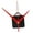Red, variant on Clock Movement Mechanism with Long Hands Battery Operated Clock Parts Replacement, 0.6 Inch Total Shaft Length - White