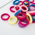 thumbnail image 4 of Korean Style Childrens Towel Scrunchie Head Rope Hair Ties Set Gentle Seamless Design Candy Colored Girls Hair Accessories 50PCS, 4 of 4