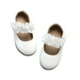thumbnail image 4 of THEE BRON Toddler Girl Mary Jane Party Glitter Princess Wedding Dress Shoes (28-White,9M), 4 of 6