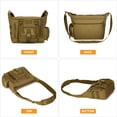 thumbnail image 3 of Bolso bandolera táctico militar Molle, impermeable, para hombre y mujer, para senderismo, acampada, ciclismo, viajes, escalada, trekking, marrón, 3 of 5
