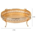 thumbnail image 3 of Home Food Tray Creative Vintage Fruit Plate Table Snack Iron Storage Box Oval Tray Gold Fruit Basket Desk Decor, 3 of 6