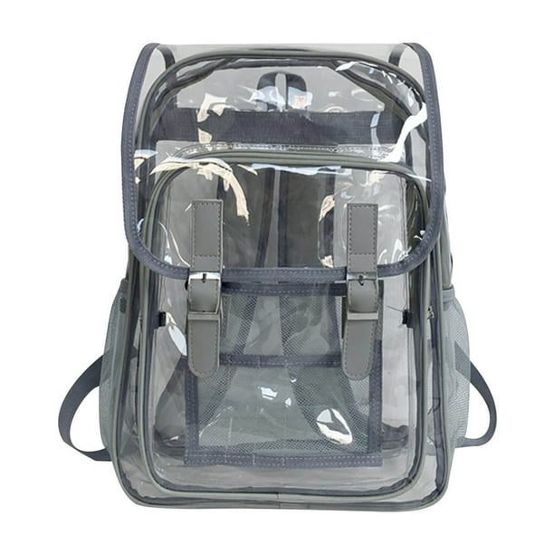 Lot De 2 Sacs Banane Transparents PVC – Noir/gris Clair, 28x17x14 Cm, Imperméables, Ceinture Réglable
