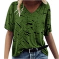 thumbnail image 1 of T-shirts Graphiques pour Femmes Mode Femmes Impression Décontractée Col en V Manches Courtes T-Shirt Ample Hauts T-Shirts à Manches Courtes pour Femmes Hauts à Manches Courtes pour Femmes T-Shirts Sois Gentille pour Femmes, 1 of 4