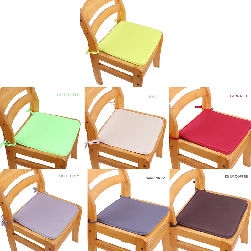 Cushion Office Chair Garden Indoor Dining Seat Pad Tie On Square Foam Patio NCYN 