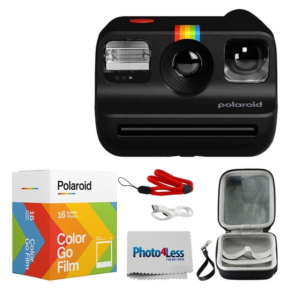 Polaroid Go Generation 2 Instant Film mini Camera (Black) Bundle