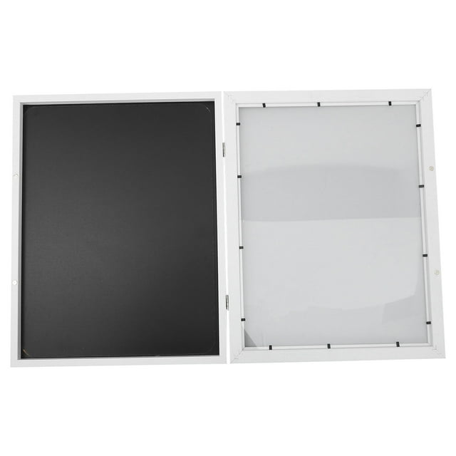Minkissy White Wooden Shadow Box for Displaying Sports Uniforms and Memorabilia