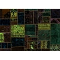 thumbnail image 1 of Ahgly Company Machine Washable Indoor Rectangle Patchwork Turquoise Blue Transitional Area Rugs, 7' x 10', 1 of 4