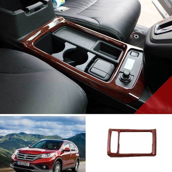 Suitable for Honda CR-V 2015 - 2016 Red Wood Grain Gear Shift Cup Panel Cover Decoration -