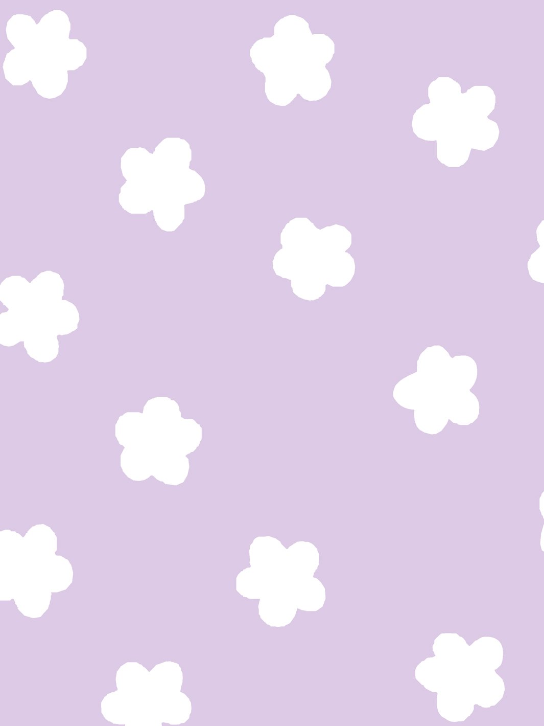 Daisy Removable Vinyl Wallpaper by Barbie - Lavender