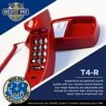 thumbnail image 3 of Med-Pat Trimline Corded Phone with Ring Light Indicator and Volume Control, Red, 1 Count, 3 of 8