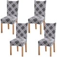 thumbnail image 1 of Stretch Dining Room Chair Slipcovers Spandex Fabric Removable Washable Chair Protector Cover for Dining Room, Hotel, Ceremony, Wedding, Party (Ee, 4 Per Set), 1 of 5