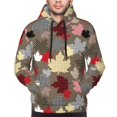 thumbnail image 2 of Bingfone Maple colorful Men's Drawstring Hoodie Long Sleeve Pocket Sweatshirts-4X-Large, 2 of 6