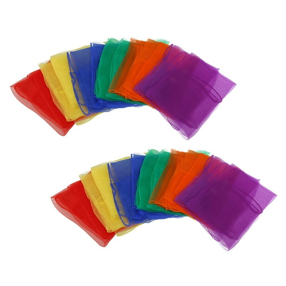 MUSEYA 12Pcs Boys Scarf Chiffon Square Performance Accessory for Kindergarten