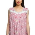 thumbnail image 5 of Moomaya Womens Lace Border Sleepwear For Ladies Button Placket Nightdress, 5 of 6