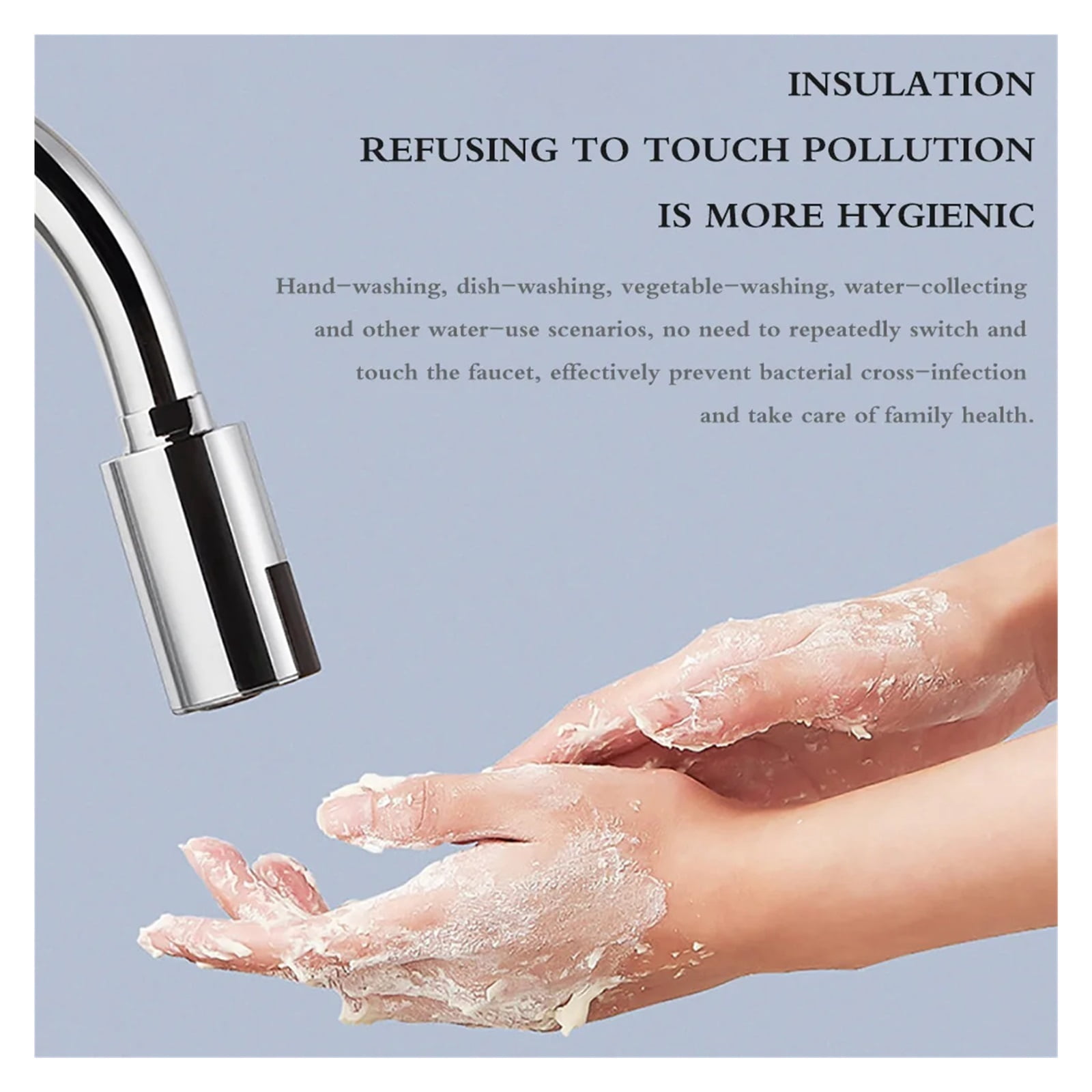 Intelligent Faucet Water-Saving Sensor Non-contact Faucet, Infrared Sensor Adapter Kitchen Faucets Nozzle For Kitchen Bathroom ,Made to Last